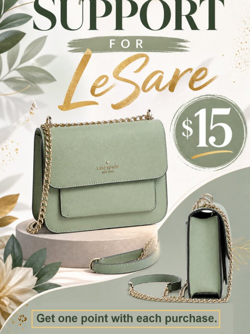 KATE SPADE "REMI" MINT GREEN CROSSBODY NWT